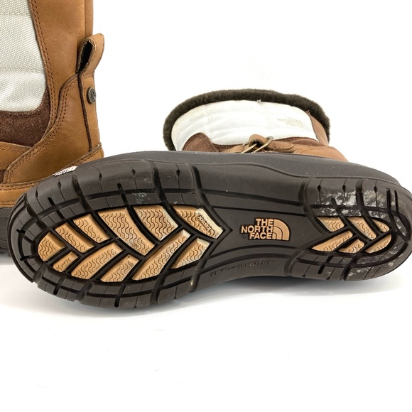 The North Face PrimaLoft Fur Trim White/Brown/Black Waterproof Boots - Picture 3 of 10